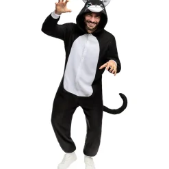 Disfraz de gato onesie para adulto S-M