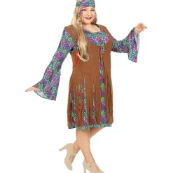 Disfraz de hippie para mujer L