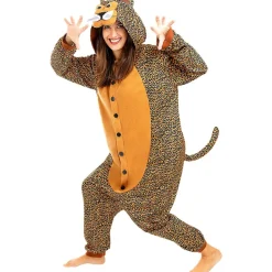 Disfraz de leopardo onesie para adulto L-XL