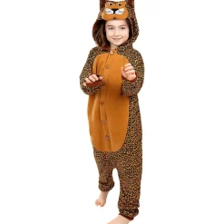 Disfraz de leopardo onesie para niños 5-6 años