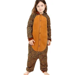 Disfraz de leopardo onesie para niños 5-6 años