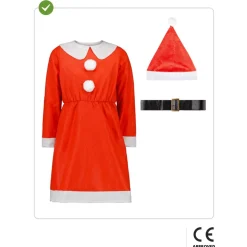 Disfraz de Mamá Noel niña 7-9 años