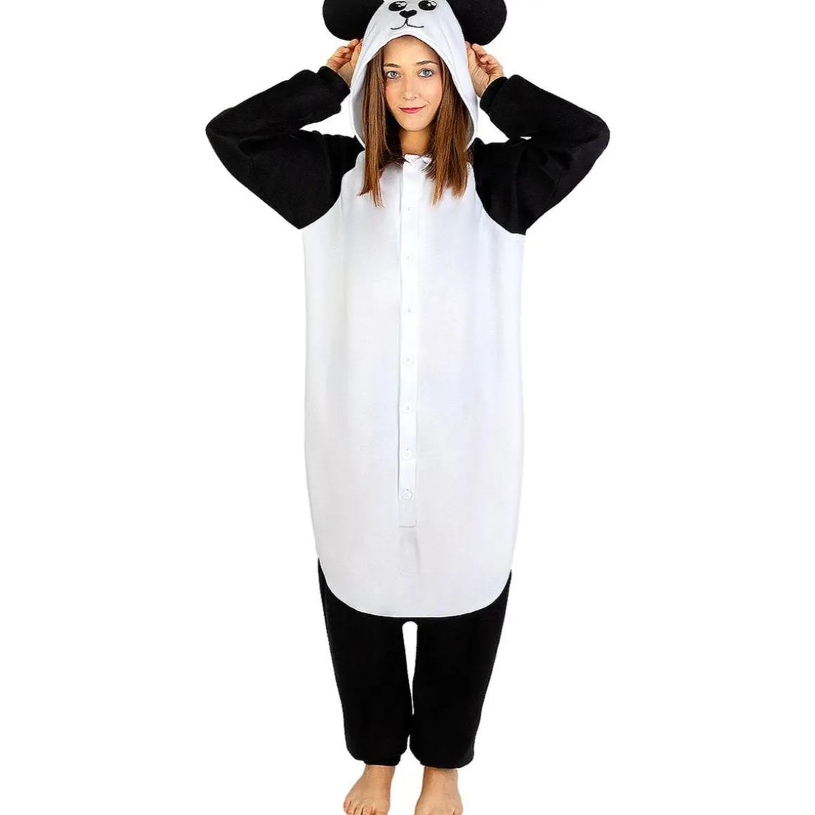 Disfraz de oso panda onesie para adulto S-M