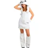 Disfraz de oso polar para mujer L