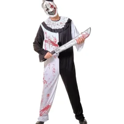 Disfraz de payaso despiadado para adultos con mini peluca y máscara, para Halloween, carnaval, fiestas, cosplay ㅤ