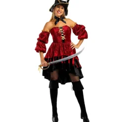 Disfraz de pirata corsaria elegante para mujer M