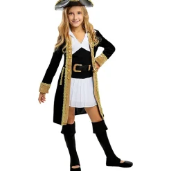 Disfraz de pirata deluxe para niña- Colección colonial 5-6 años
