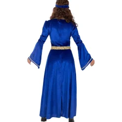 Disfraz de princesa medieval azul para mujer L