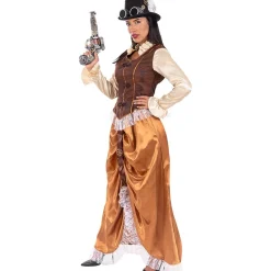 Disfraz de Steampunk largo para mujer XXL
