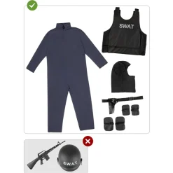 Disfraz de SWAT para hombre L