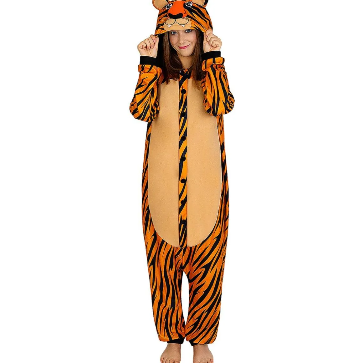 Disfraz de tigre onesie para adulto L-XL