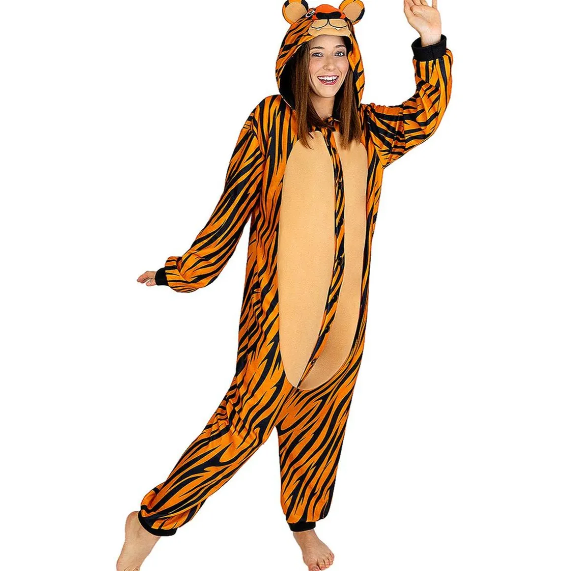 Disfraz de tigre onesie para adulto L-XL