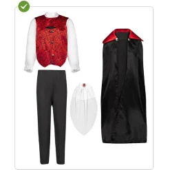 Disfraz infantil de Conde Drácula (5-6 años)