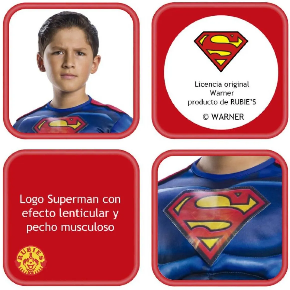 Disfraz infantil Superman Black line 3-4 años