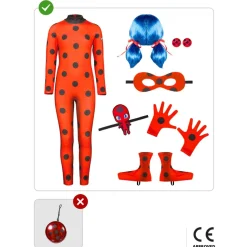 Disfraz Miraculous Ladybug con accesorios niña 3-4 años