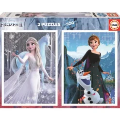 Educa Borrás - Frozen - Pack puzzles 2x500 piezas Frozen 2