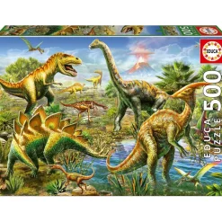 educa borrás - Puzzle Jurásico Adultos 500 Piezas ㅤ
