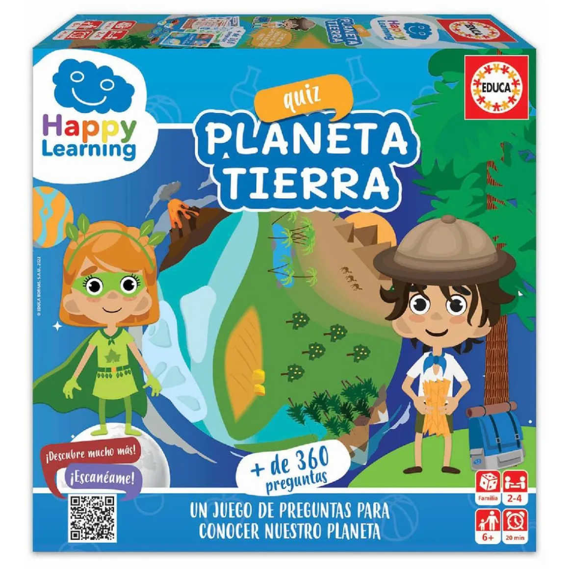 Educa Borrás - Quiz Planeta Tierra - Juego de mesa Happy Learning