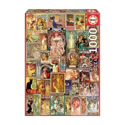 Educa Borrás - Collage Art Nouveau - Puzzle 1000 piezas