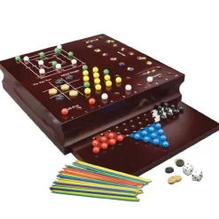 Estuche 10 juegos de madera - juego de mesa