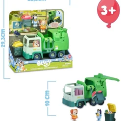 Famosa - Bluey - Camión de juguete educativo sobre reciclaje con figura de perrito y accesorios ㅤ