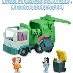 Famosa - Bluey - Camión de juguete educativo sobre reciclaje con figura de perrito y accesorios ㅤ