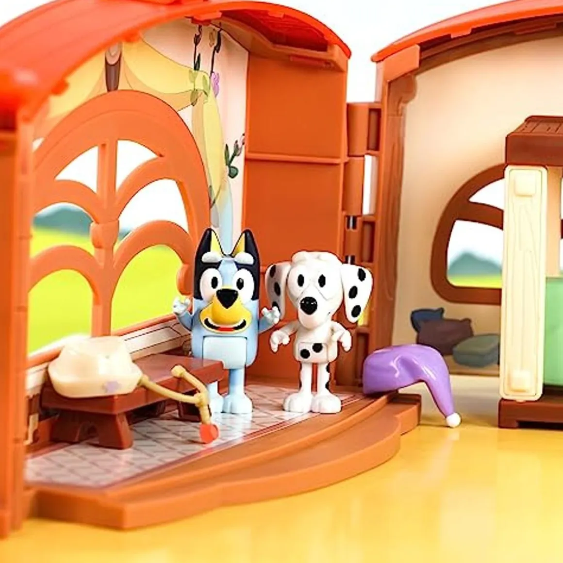 Famosa - Bluey - Pack 4 Figuras articuladas de personajes de Serie de Dibujos Animados ㅤ