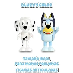 Famosa - Bluey - Pack 4 Figuras articuladas de personajes de Serie de Dibujos Animados ㅤ