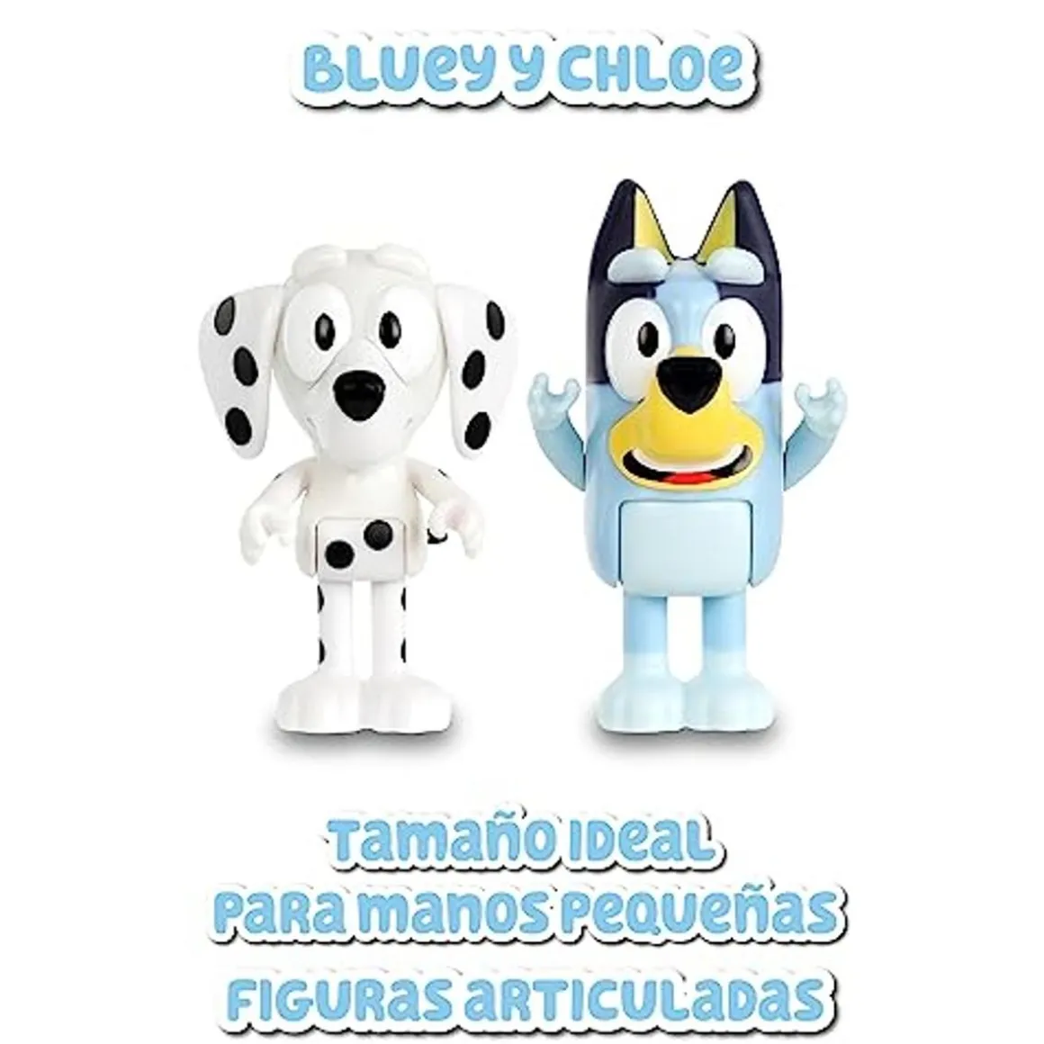 Famosa - Bluey - Pack 4 Figuras articuladas de personajes de Serie de Dibujos Animados ㅤ