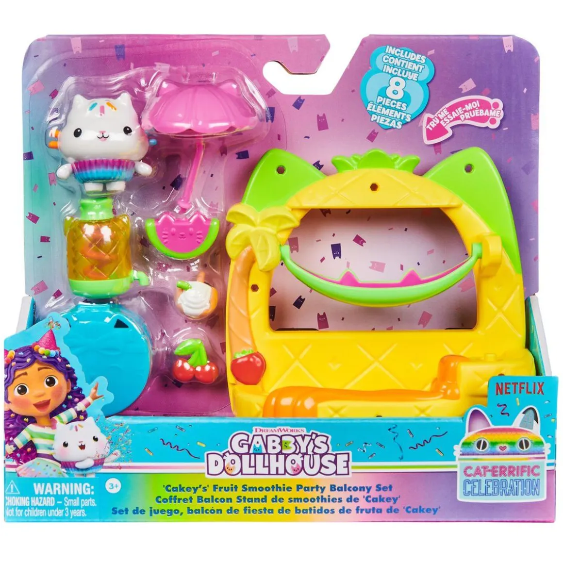 Gabbys dollhouse playset balcon fiesta fruta Cakey