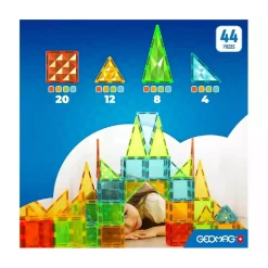 Geomag - Magnetic Tiles Gems 44 piezas