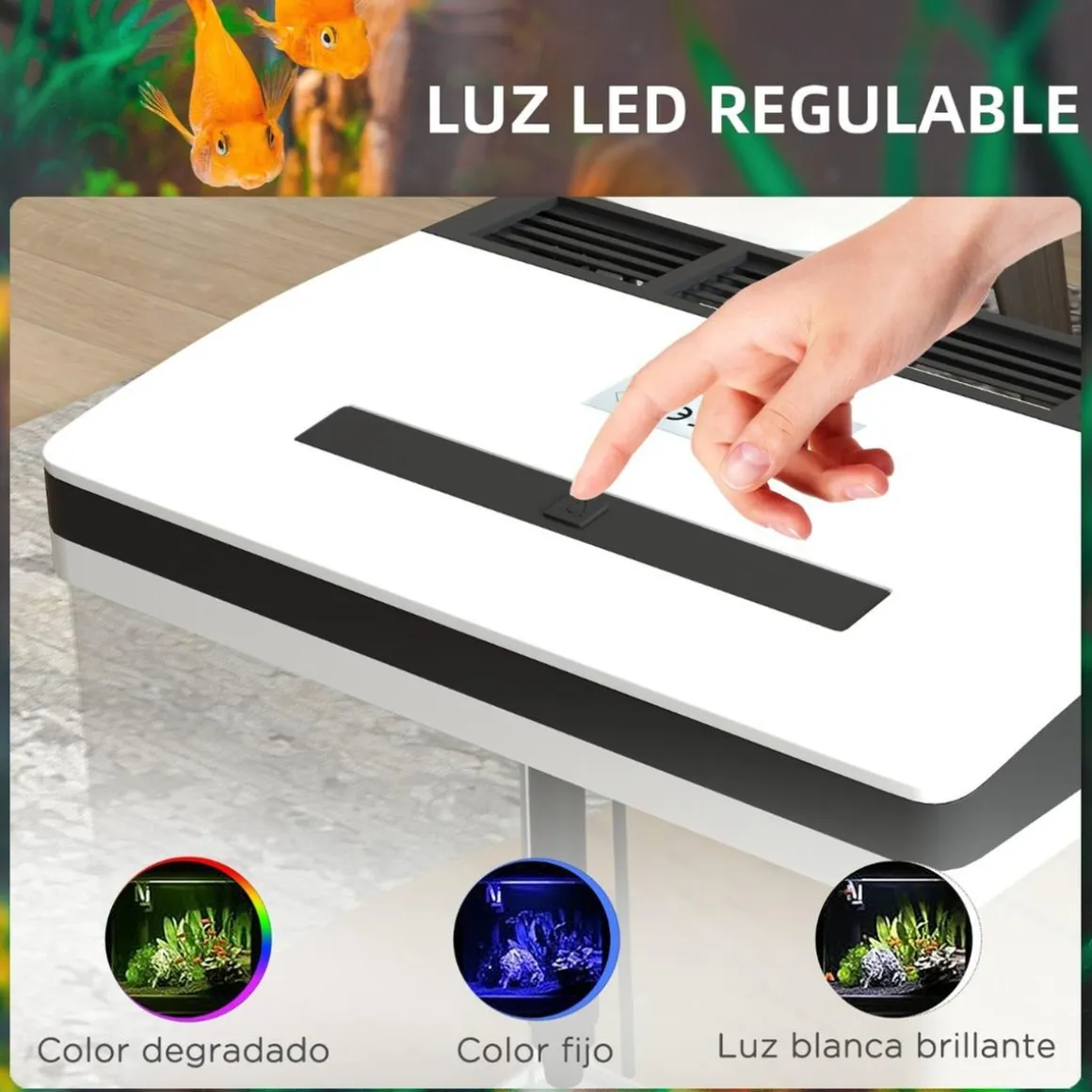 Homcom - Acuario 28L con filtro e iluminación