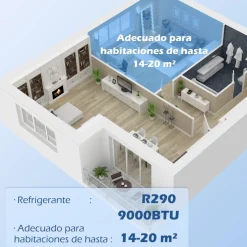 Homcom - Aire Acondicionado Portátil