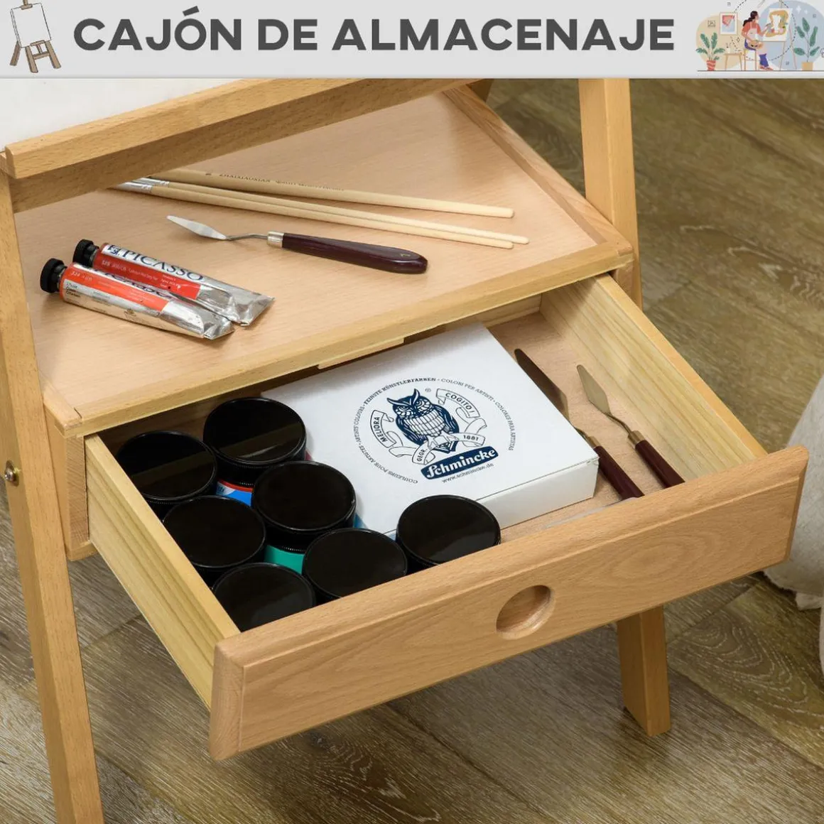 Homcom - Caballete de pintura