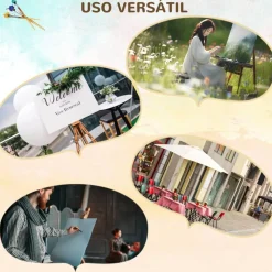 Homcom - Caballete de pintura plegable de madera