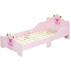 Homcom - Cama infantil Madera Rosa