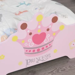 Homcom - Cama infantil Madera Rosa