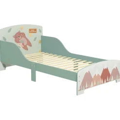 Homcom - Cama infantil Montañas Verde