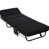 Homcom - Cama plegable con cabecera ajustable Negro