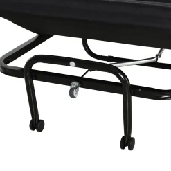 Homcom - Cama plegable con cabecera ajustable Negro