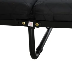 Homcom - Cama plegable con cabecera ajustable Negro