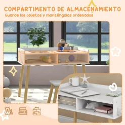 Homcom - Conjunto Mesa + silla con accesorios