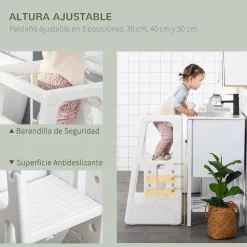 Homcom - Escalón elevador Taburete aprendizaje