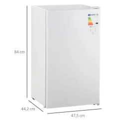 Homcom - Mini Nevera Blanca con Congelador 91L