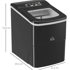 Homcom - Máquina Hielo Negro 90W