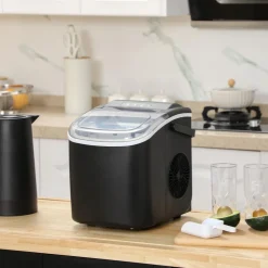 Homcom - Máquina Hielo Negro 105W