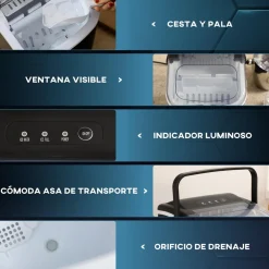 Homcom - Máquina Hielo Negro 105W