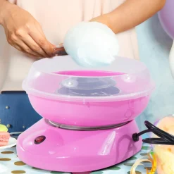 Homcom - Máquina Rosa de Algodón de Azúcar