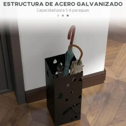 Homcom - Paragüero Negro