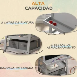 Homcom - Pizarra doble cara con caballete